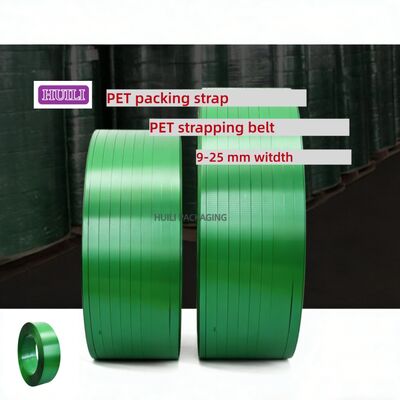 Hot selling 9-25 mm green PET strapping belt PP PET packaging belt for automatic strapping machines