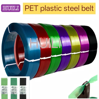 High Tensile Strength PET Packing Belt Plastic Strapping Band For Pallet Packaging