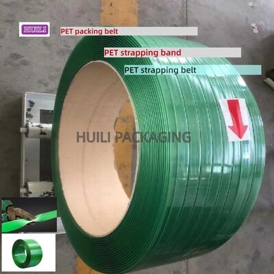 PET strapping belt 9-25mm green PET plastic steel strapping band for brick factories bundling strap