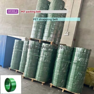 9-32mm Green PET Strapping band PET Bundling belt Manual / Automatic PP PET Packaging belt / strap
