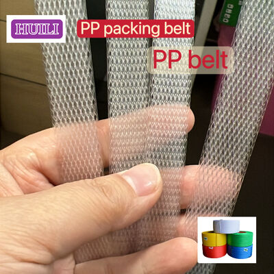 100% Polypropylene PP packaging strap transparent 5 mm PP strapping band with embossed surface