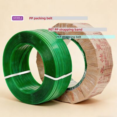 High-speed PET strapping with steel strap 9-25mm PET packaging belt with embossed surface