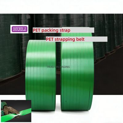 PET plastic steel belt 9-16 mm PET strapping PET packaging belt for 100% PET bottle flakes