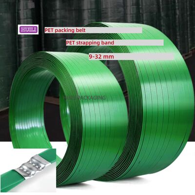 PET packaging belt green PET strapping PET plastic steel strap with embossed surface