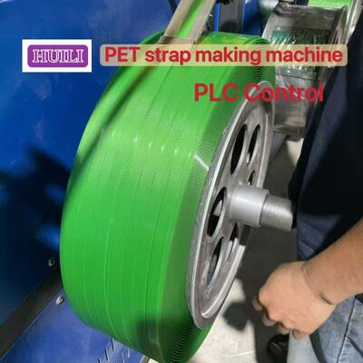 PET strap making machine 9-25mm PET packing belt production line with PLC control mode