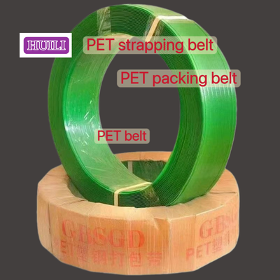 9-25mm PP PET strapping​ Green PET Packaging Belt PET strap with 100% PET bottle flakes