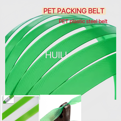 Green Color 16mm PET Strapping Strap PET Plastic Steel​ Band With Anti Ultraviolet