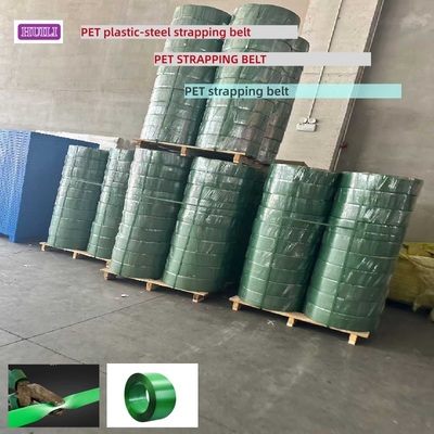 16080 PET strapping belt green PET plastic steel strapping for pneumatic strapping machines