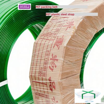 High-speed PET plastic steel belt 16mm manual PET packaging belt with 100% scrap material production