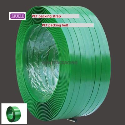 Hot-selling PET strapping belt 9-25 mm green PET packaging belt made from 100% recycled PET material