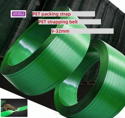 9–25 mm PET strapping belt  Automatic PET packaging band  from recycled PET bottle flakes